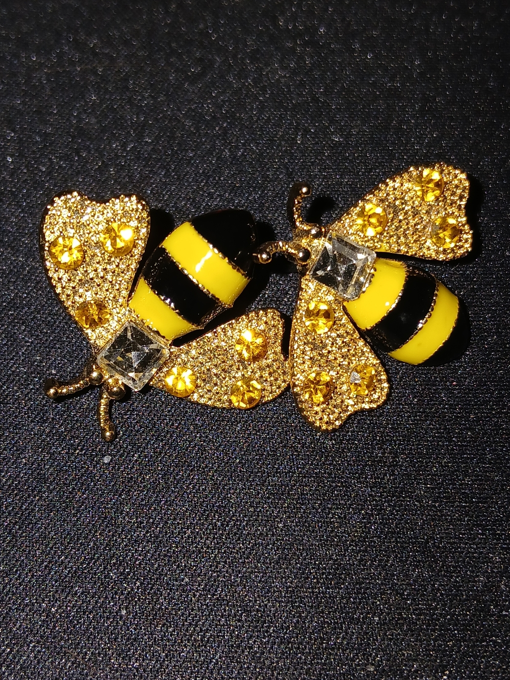 Gold and Yellow Bee earrings with Black Stripes - Women's Jewelry